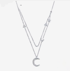 Collar doble luna y estrella