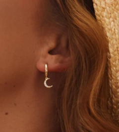 Aros Colgantes Luna y estrella Dorados - comprar online