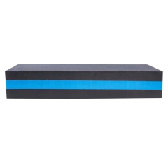 Step Em Eva Preto e Azul 10cm T286 Acte Sports