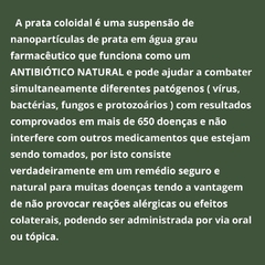Prata Coloidal ( Nano Prata ) Pura 500ml Aura na internet