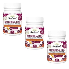 3 Berberina 1500mg 60 cápsulas Sunfood - comprar online