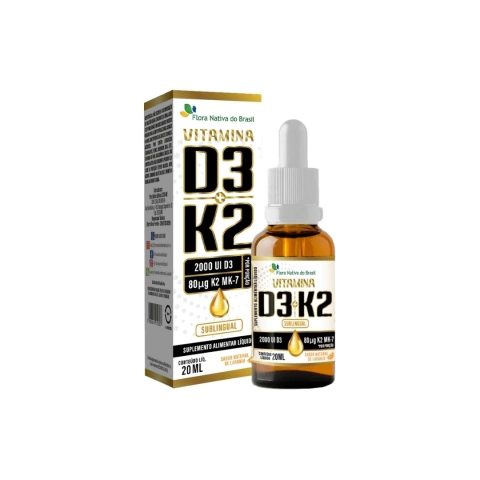 Vitamina D3 + K2 Sublingual 20ml Flora Nativa