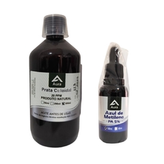 Prata Coloidal ( Nano Prata ) Pura 500ml + Azul de Metileno PA 5% 30ml - comprar online