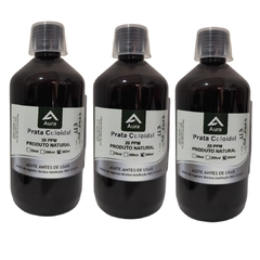 3 Prata Coloidal ( Nano Prata ) Pura 500ml ( O mais vendido ) - comprar online