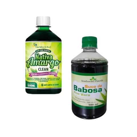 Nativa Amargo Clean 500ml + Suco de Babosa 500ml - comprar online