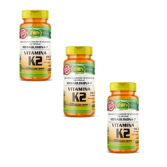3 Vitamina K2 Menaquinona 60 cápsulas Unilife - Combo para 6 meses