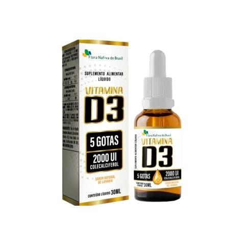 Vitamina D3 em gotas 30ml Flora Nativa