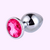 Plug anal Prateado com Joia na Base | Tamanho M - Deseju's Boutique Íntima