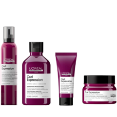 Kit Loreal Profesional Curl Expression Shampoo, Crema de Peinado, Mascara y Mousse