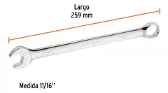 Llave Combinada 11/16 X 259mm Extra Larga Truper 15597 en internet