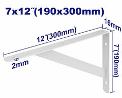 Par Mensulas Reforzadas Blanca 30x19cm 2mm Emtop Emzj2330 en internet