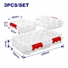 Caja Organizador Tonillos Tuercas Transparente 3 Unidades - comprar online