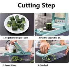 Mandolina Cortador Rallador Multiple Frutas Verduras 10 EN 1 - HURLINBOX