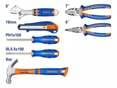 Set Martillo Pinza Llave Destornillador Wadfow Whs5307 en internet