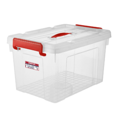 Contenedor Plastico Apilable 47 Lts Transparente Emtop