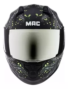 Casco Moto Integral Mac Octupus Negro Gris Urbano