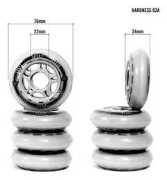 Ruedas Rollers Tuxs 76mm 82a Silicona - Pack X 8u - comprar online