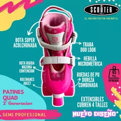 Imagen de Patines Scooter Italy Quads Kids 4 Ruedas Ajustables