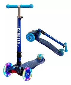 Scooter Italy Graffiti Blue Plegable 3 Ruedas Led - comprar online