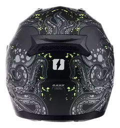 Casco Moto Integral Mac Octupus Negro Gris Urbano - HURLINBOX
