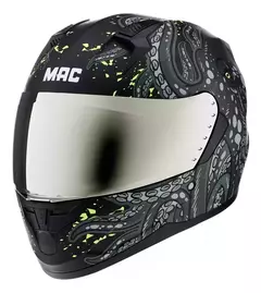 Casco Moto Integral Mac Octupus Negro Gris Urbano - comprar online
