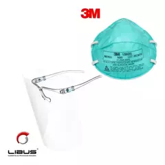 Combo Mascara Protector Libus Cronos + Barbijo N95 3m 1860s