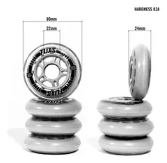 Ruedas Rollers Tuxs 90mm 82a Silicona - Pack X 8u - comprar online