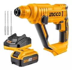 Rotomartillo Rotopercutor Inalámb Ingco 20v + Bat Y Cargador