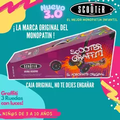 Scooter Italy Graffiti Blue Plegable 3 Ruedas Led en internet