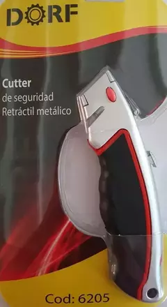 Cutter Metalico Retractil Cuchilla Trapezoidal Dorf 6205