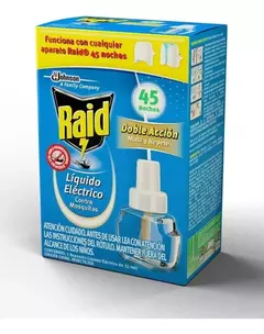 Raid 45 Noches Líquido Eléctrico Mosquitos Repuesto