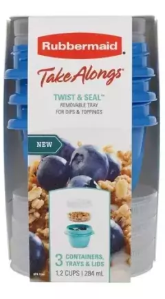 3 Contenedores Rubbermaid Take Alongs 284ml - comprar online