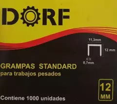 Caja X 1000 Grampa Grapa Dorf 12mm Engrampadora