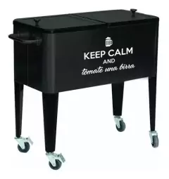 Conservadora Portatil Acero Inox 80 Lts Con Ruedas Lusqtoff