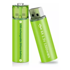 Pilas Recargables Aa Usb 1500mha Con Estuche X 2 Unidades - HURLINBOX