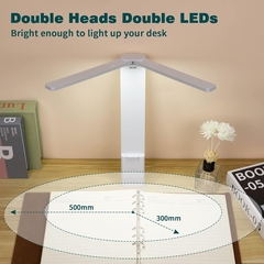 Lampara Escritorio Velador Recargable Doble Leds 3 Tonos en internet