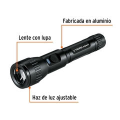 Linterna Recargable Lampara Led Aluminio 310 Lm Truper 16777 - HURLINBOX