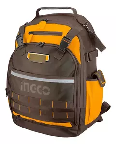 Mochila Para Herramientas Reforzada Ingco Hbp01028 Color Marrón