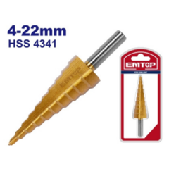 Mecha Escalonada 4-22mm Hss 4341 Emtop Industrial Esdl42203 - comprar online