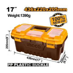 Ingco Pbx1701 Caja Herramientas 17 Plastico Negro - comprar online