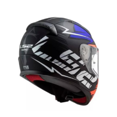 Casco Para Moto Integral Ls2 Ff353 Rapid Cromo Naranja/azul Color Azul Tamaño del casco en internet