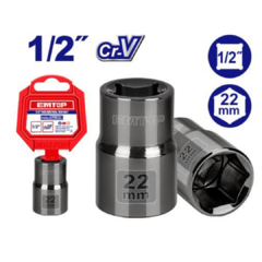 Tubo Hexagonal Cr-v Enc 1/2 22mm Emtop Esct12221 - comprar online