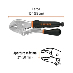 Pinza De Presión 10 Mordaza Recta Truper 17437 - HURLINBOX