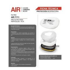 Par De Prefiltros Air Pfp2 P2 R Para Partículas - comprar online