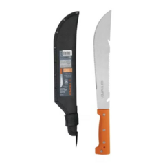 Machete Rambo 12 Naranja + Funda Remachada Truper 15890