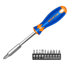 Destornillador Wadfow Con 11 Puntas De 1/4 12 Piezas Wss1612