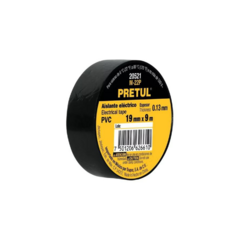 Cinta Aisladora 19mmx9mt Negra Pretul 20521