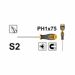 Destornillador Phillips Magnético S2 Ph1x75 Ingco Hsdsph1075 - comprar online