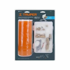Kit Aire 15 Piezas Compresor Inflador Manguera Truper 19094 - comprar online