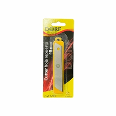 Hojas Repuesto Cutter 18mm X 10u + Estuche Dorf 6294